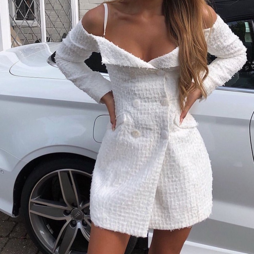 House of cb textured “Nia” dress